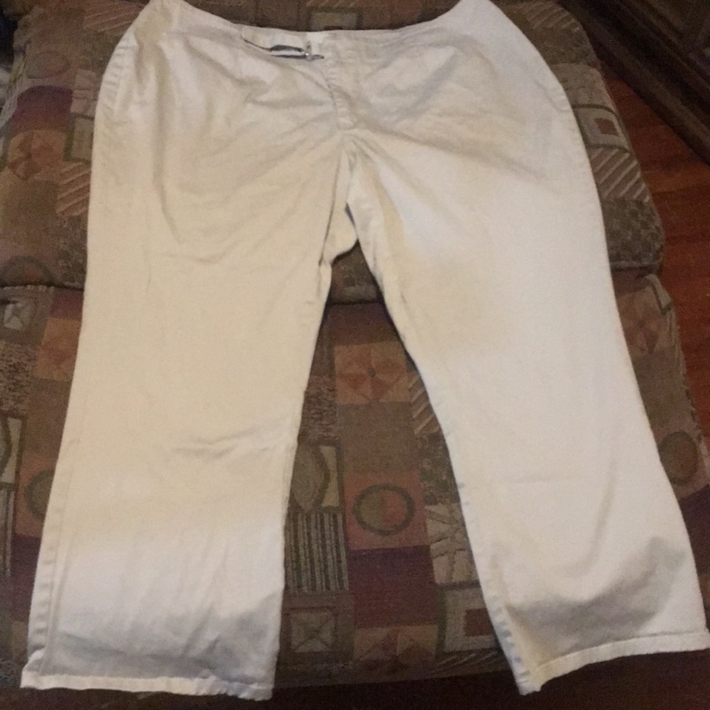 Nano Stretch Plus Size Cream Pants